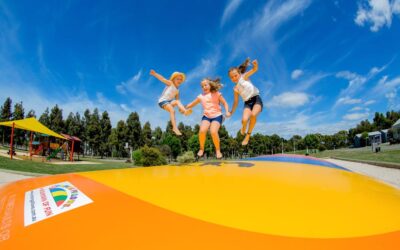 BIG4 Bellarine - girls on a jumping pillow at a park