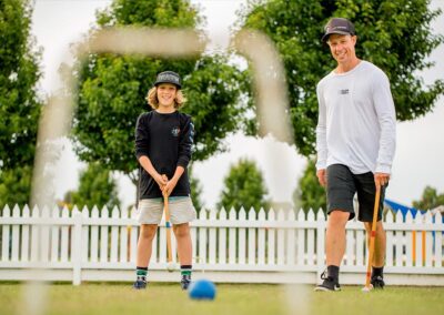 BIG4 Bellarine - Father and son playing croquet